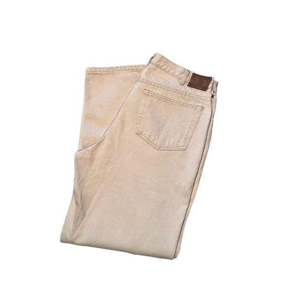 Lands' End Vintage Tan Straight Leg Denim Jeans Women's Size 35 Excellent - Picture 3 of 6